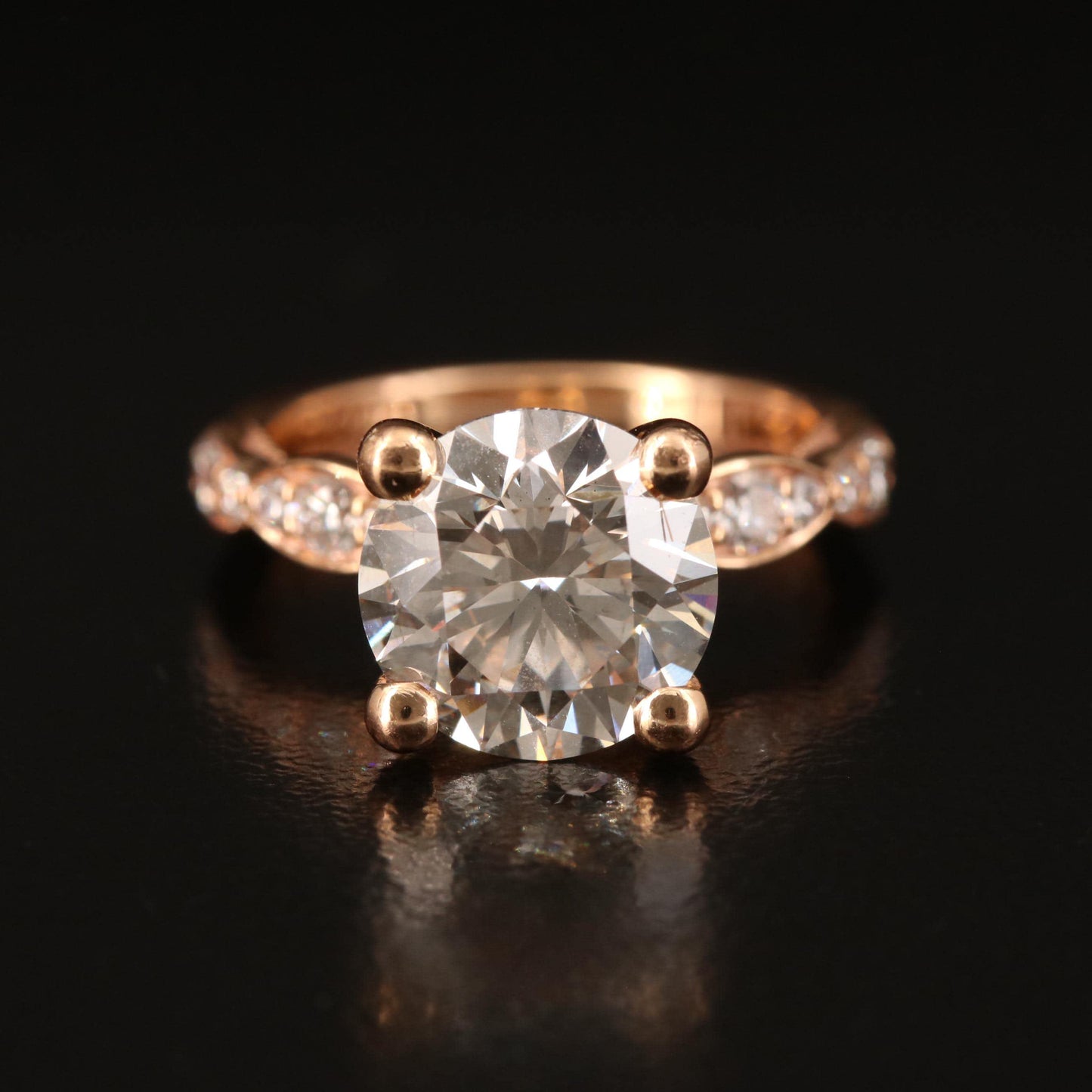 Tacori New Condition Jaw Dropping 18K Gold 3.67CTW with Visually FLawless 3.27ct Center