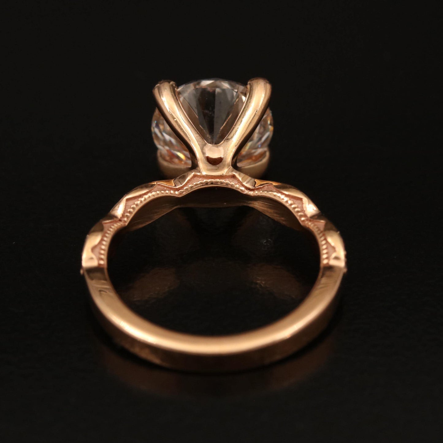 Tacori New Condition Jaw Dropping 18K Gold 3.67CTW with Visually FLawless 3.27ct Center