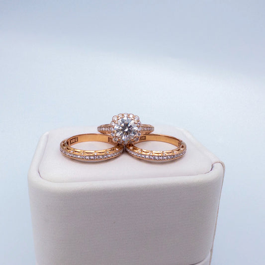 18K Tacori 1.77ct Diamond Wedding Ring Set