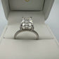 Radiant-Diamond 3.55TCW G VVS2 14K White Gold Size 7 Engagement Ring