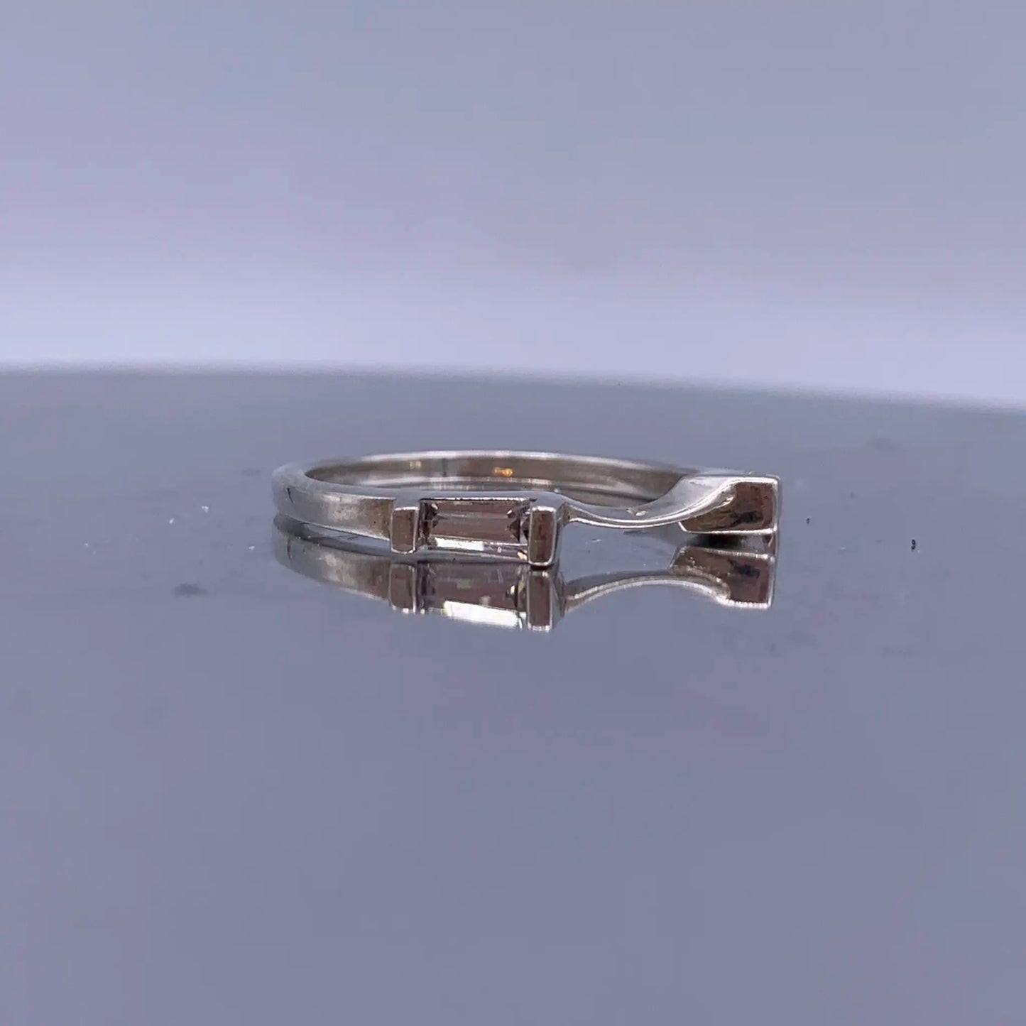 Solid Sterling-Silver and Cubic Zirconia Enhancer Ring/Wedding Band - Hand-Me-Diamonds