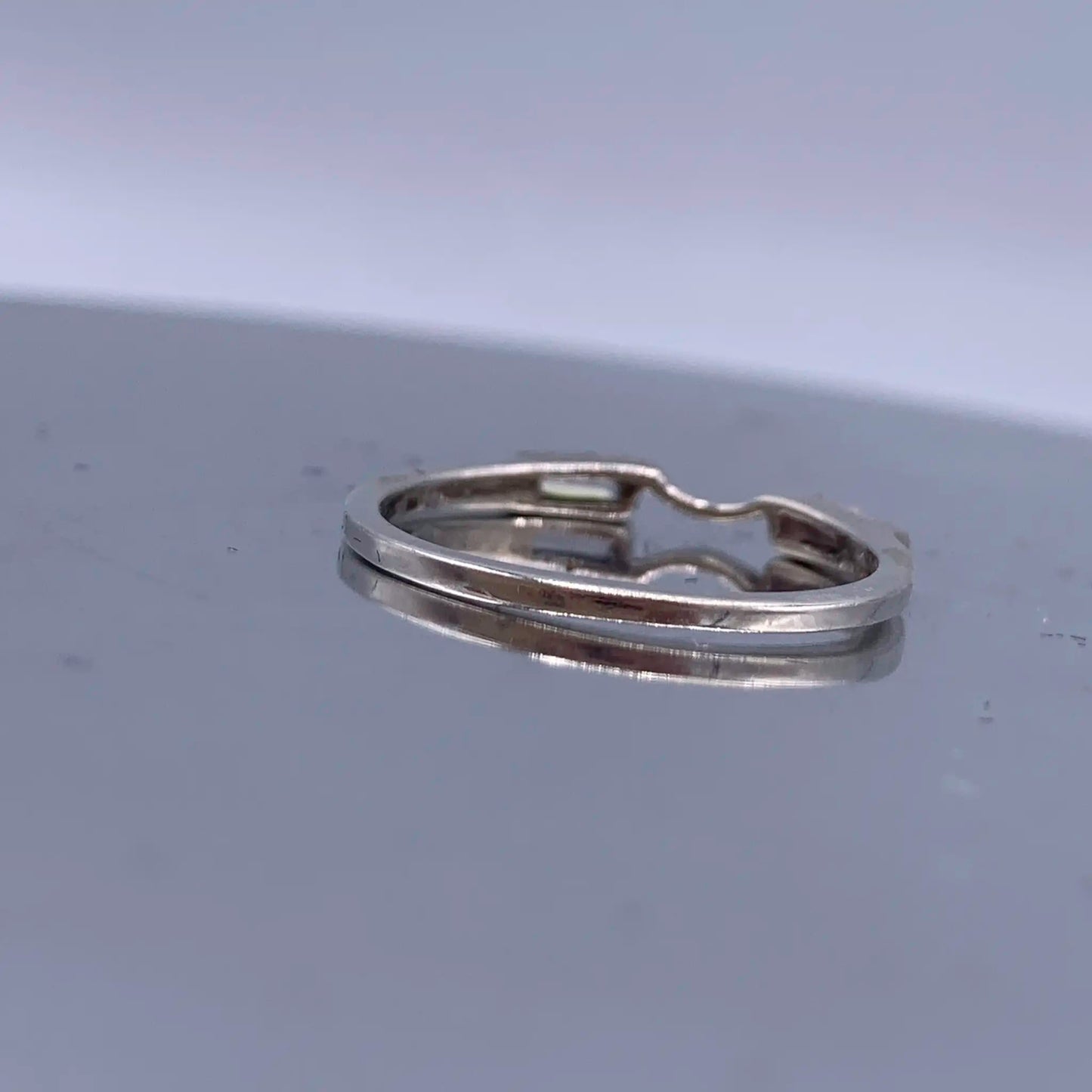 Vintage Sterling-silver Enhancer Ring/Wedding Band - Hand-Me-Diamonds