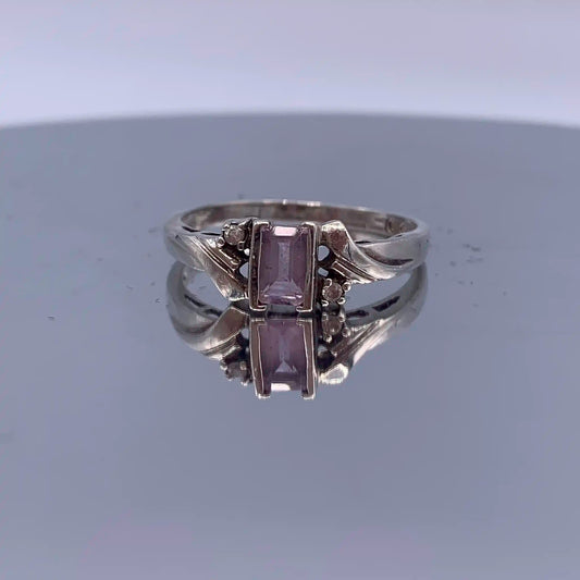 Vintage Sterling-Silver Amethyst Ring - Hand-Me-Diamonds