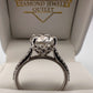 14K White Gold Cushion Modified 2.6 TCW Diamond Engagement Ring IGI LG516260545 - Hand-Me-Diamonds