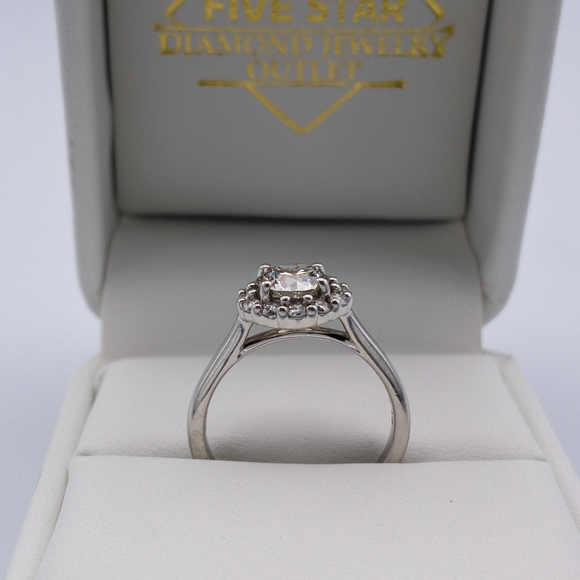Platinum 1.29ct Lab Diamond Engagement Ring Round VVS2