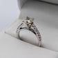 Platinum Modified Cushion 1.27TCW Diamond Engagement Ring