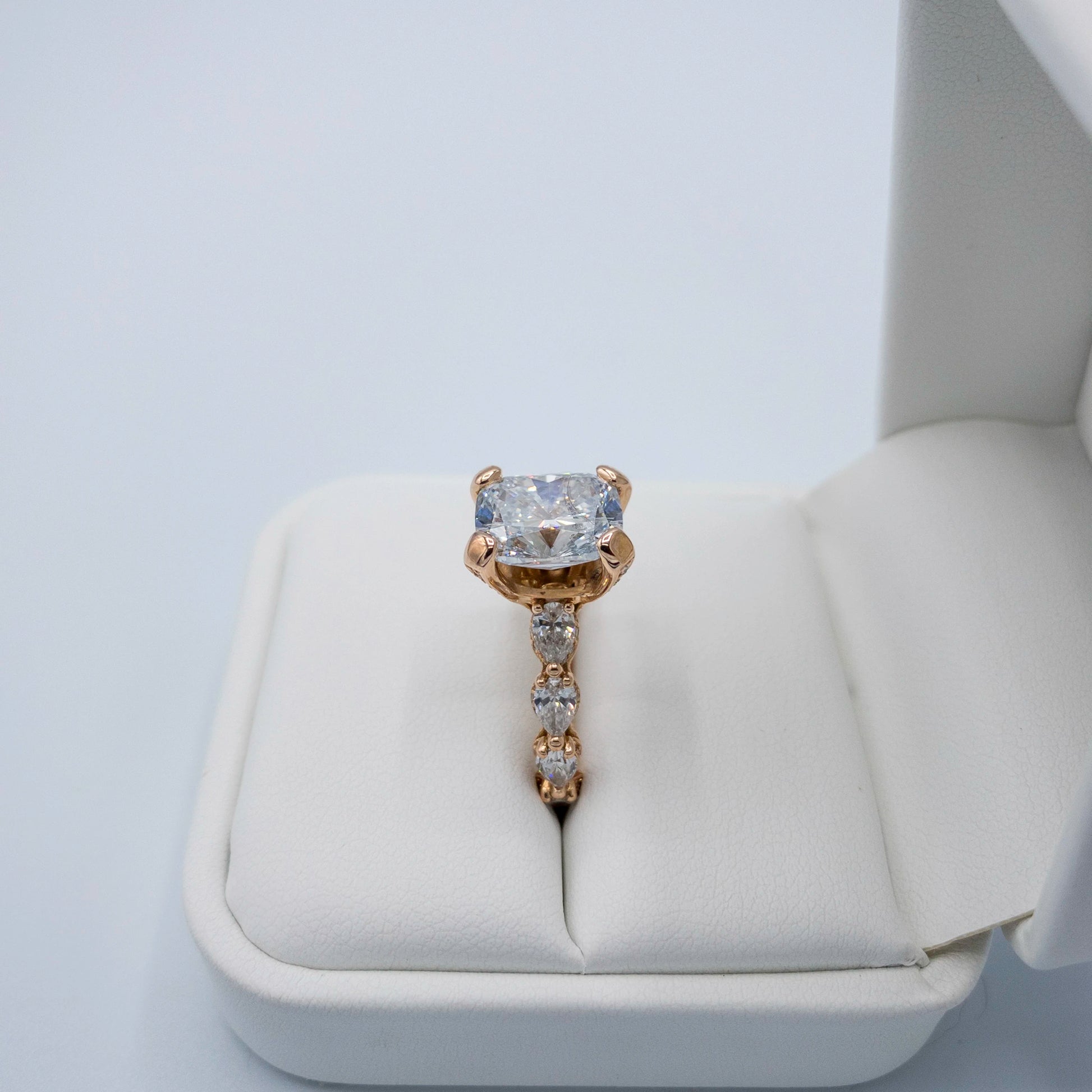 Tacori RoyalT 18k Rose Gold 5.79 TCW Diamond Semi-Mount Engagement Ring IGI LG553221874 - Hand-Me-Diamonds