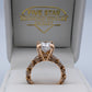 Tacori RoyalT 18k Rose Gold 5.79 TCW Diamond Semi-Mount Engagement Ring IGI LG553221874 - Hand-Me-Diamonds