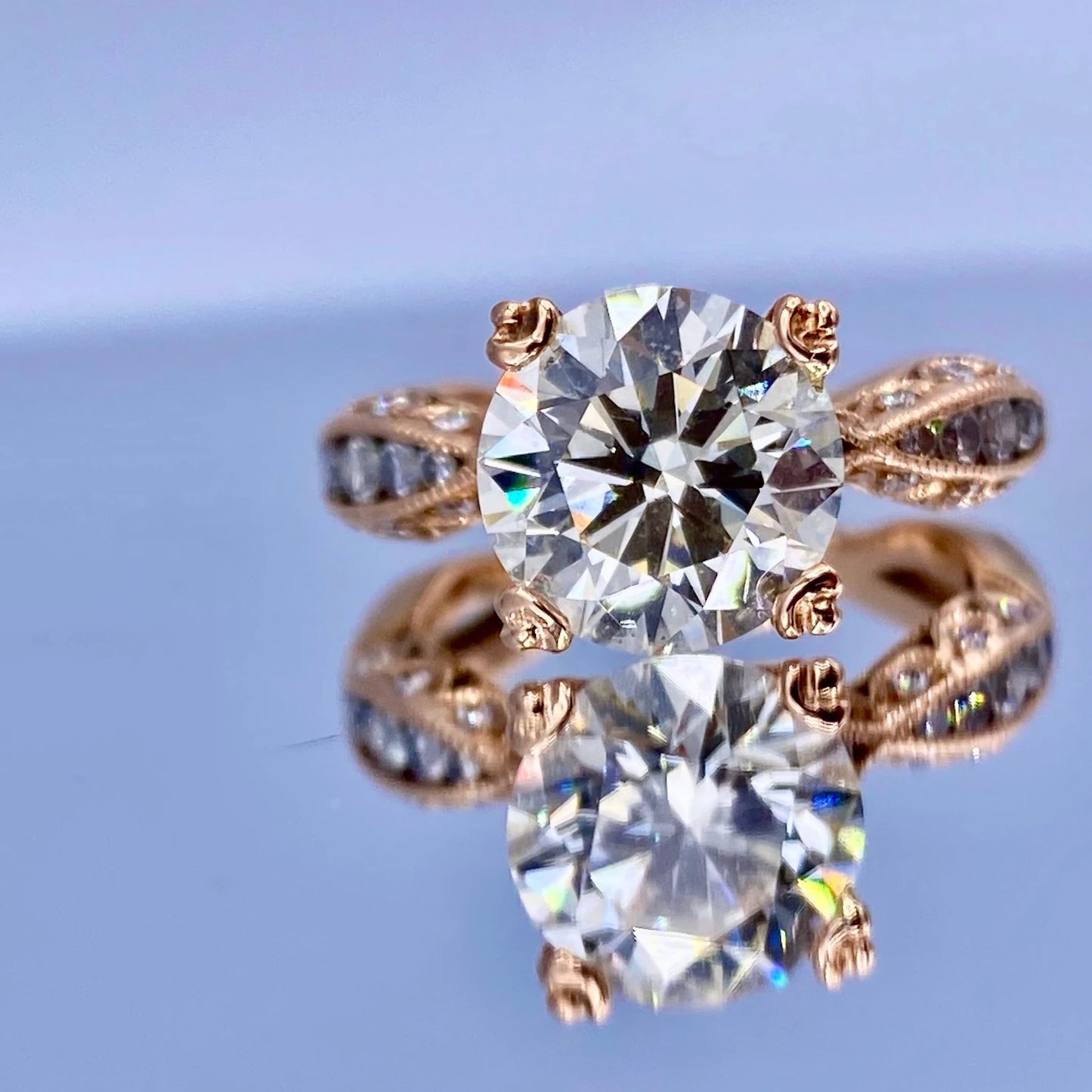 Certified 18k Gold Brand New Tacori 3.11CTW Diamond Engagement Ring
