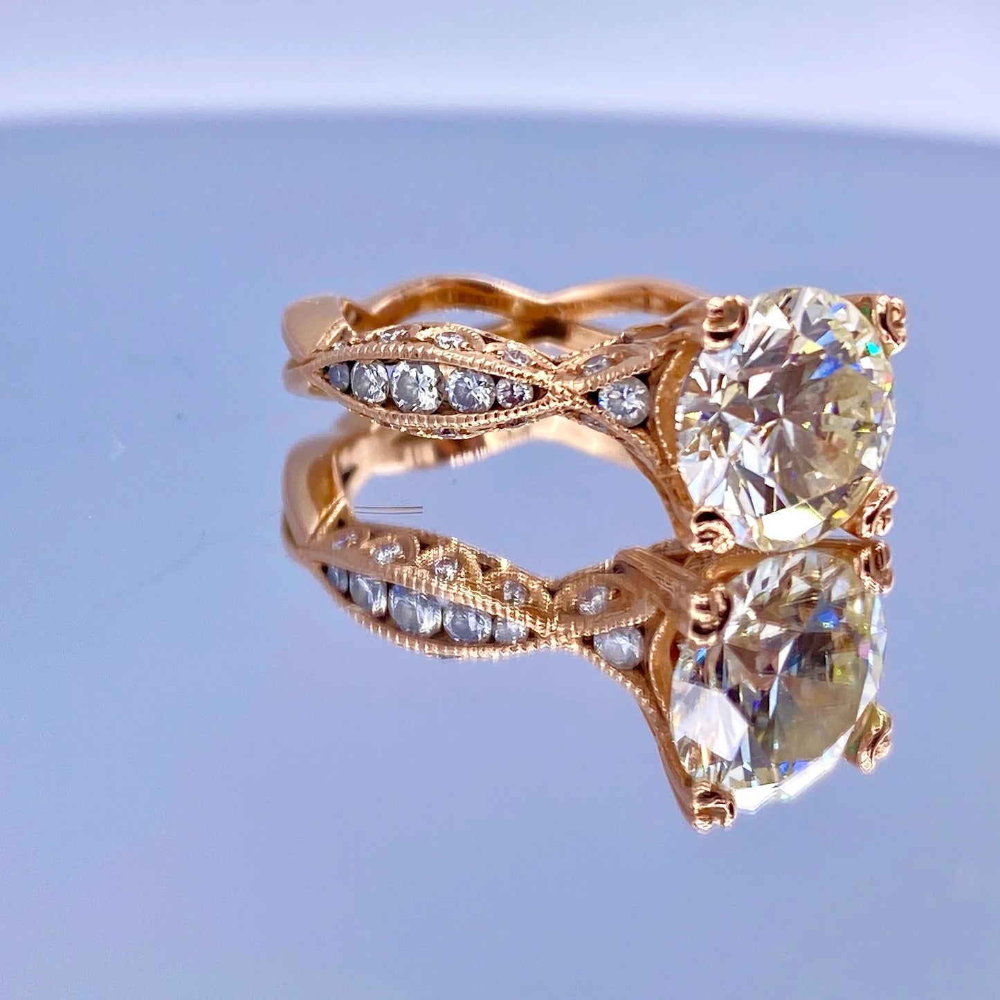 Certified 18k Gold Brand New Tacori 3.11CTW Diamond Engagement Ring
