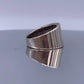 Vintage Sterling-Silver Ring -  Modernist Style - Hand-Me-Diamonds
