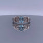 Vintage Open-Work-Sterling Silver Swiss Blue Topaz Ring - Hand-Me-Diamonds