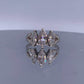 Vintage Sterling-Silver Three-Stone Ring - Marquise Cut Cubic Zirconia - Hand-Me-Diamonds