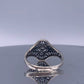 Vintage Sterling Silver-Open-Work Ring - Hand-Me-Diamonds