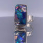 Vintage Sterling-Silver Resin Ring Size 7 - Hand-Me-Diamonds
