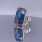 Vintage Sterling-Silver Resin Ring Size 7 - Hand-Me-Diamonds