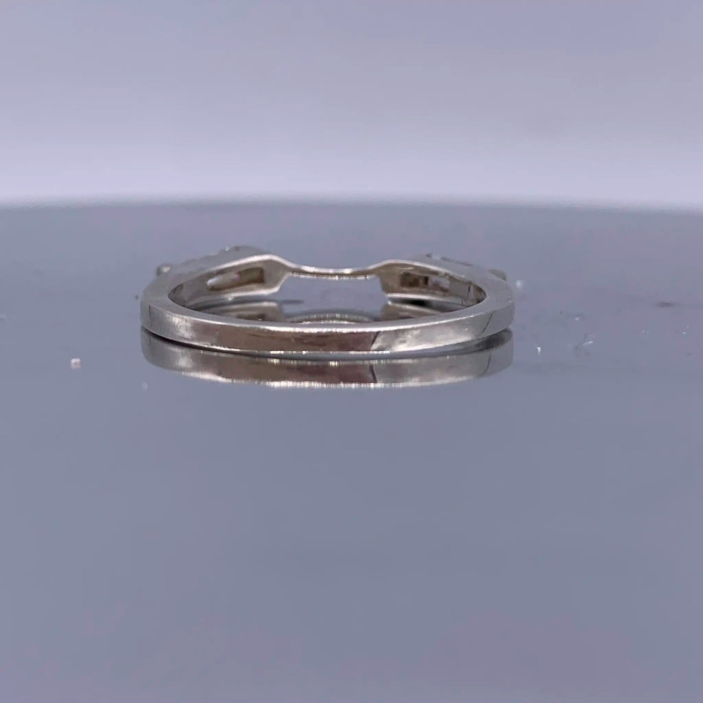 Solid Sterling-Silver and Cubic Zirconia Enhancer Ring/Wedding Band - Hand-Me-Diamonds