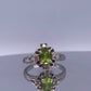 Vintage Sterling-Silver Peridot Ring Size 4.5 - Hand-Me-Diamonds