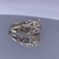 Vintage Sterling-Silver Open-Work Ring Size 10 - Hand-Me-Diamonds