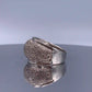 Vintage Sterling-Silver Grained Ring - Hand-Me-Diamonds