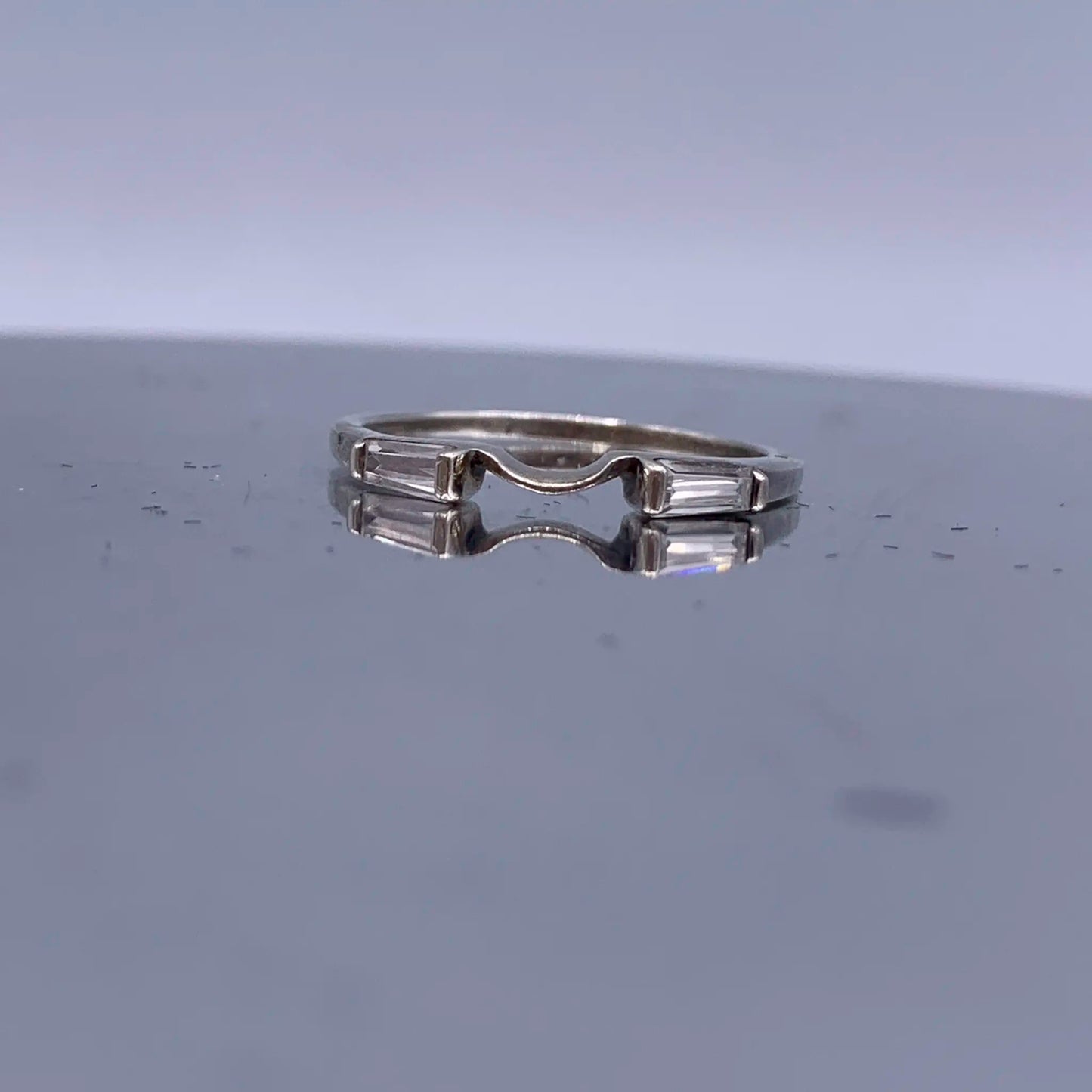 Vintage Sterling-silver Enhancer Ring/Wedding Band - Hand-Me-Diamonds