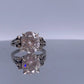 Vintage Sterling-Silver Cubic Zirconia Engagement Ring Size 7.5 - Hand-Me-Diamonds
