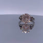 Vintage Sterling-Silver Cubic Zirconia Engagement Ring Size 7.5 - Hand-Me-Diamonds