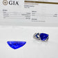 14K GIA Investment-Grade 6.11 CT AAAA Tanzanite, Sapphire and Diamond Ring - Hand-Me-Diamonds