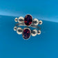 Authentic Vintage Sterling-Silver and Garnet Ring - Hand-Me-Diamonds