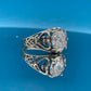 Authentic Vintage Sterling-Silver Cubic Zirconia Open-Work Ring - Hand-Me-Diamonds
